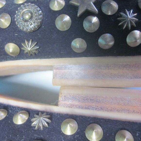 Jeffery Campbell Womens Size 7.5 Slip On Flats Studded Bow Loafer Tan / Black - Picture 12 of 13